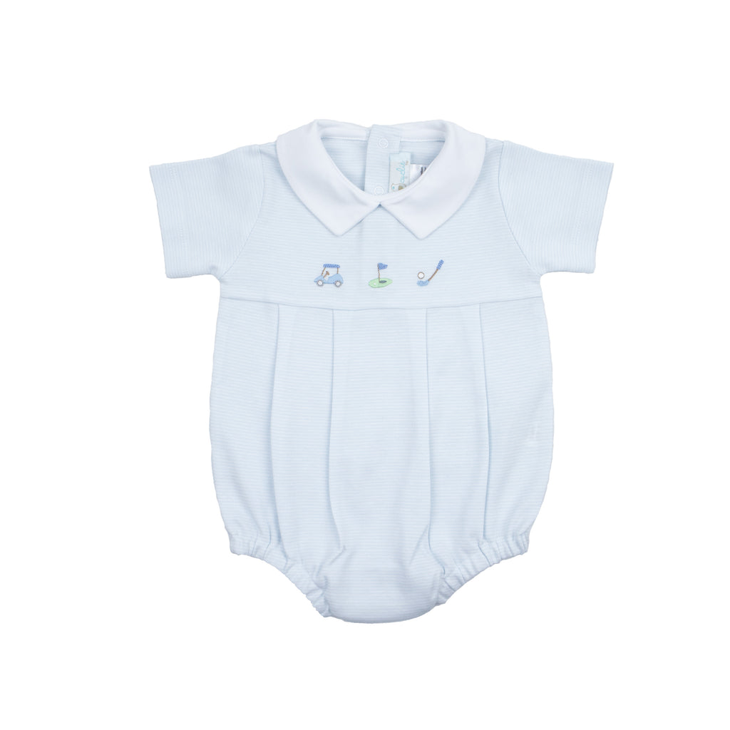 golf boys Pima bubble romper, pima cotton romper, pima cotton boys bubble romper, baby boy outfit, golf bubble romper