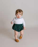 Elegant Jersey Corduroy Bubble Romper, boys bubble romper, christmas outfit, holiday outfit, infant romper, corduroy outfit 
