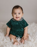 Gingham Corduroy Bubble Romper, boys infant romper, gingham romper, corduroy bubble romper, monogrammed romper, baby outfit, baby boy outfit, christmas romper, christmas outfit