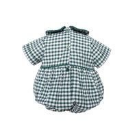 Green Gingham Bubble Romper