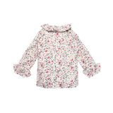 Holiday Floral Ruffle Blouse, Infant, Red Multi