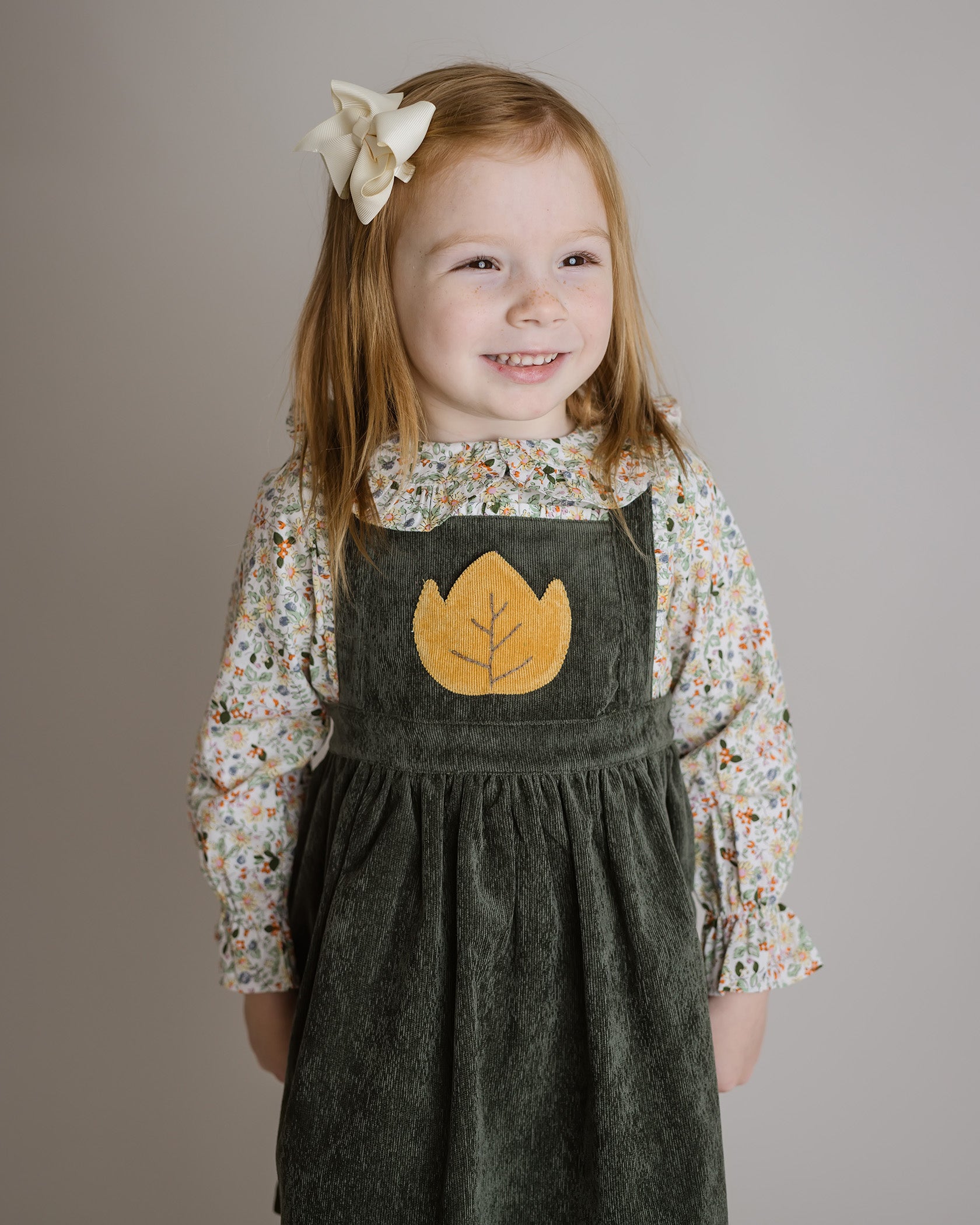 Forest Green Corduroy Pinafore Dress - Cuclie Forest Green Corduroy Pinafore Dress - Cuclie