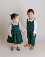 Green Corduroy Jon Jon, Toddler Boys , toddler outfit, toddler jon jon, long jon jon, christmas outfit, overalls