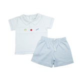 School Days Pima Short Play Set, Back to school outfit, preschool outfit, boys outfit, pima cotton, #letthembelittle
