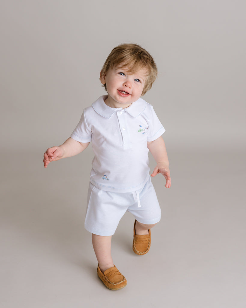 Golf Pima Short Play Set, Pima Cotton, Toddler Outfit, Masters Cup Outfit, Golf Style, Toddler Outfit, Preschool Outfit.