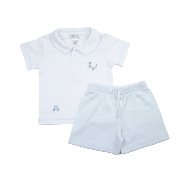 Golf Pima Short Play Set, Pima Cotton, Toddler Outfit, Masters Cup Outfit, Golf Style, Toddler Outfit, Preschool Outfit.