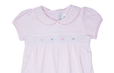 Smocked Bow Dress, Infant Girls, Pink