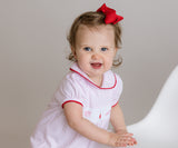 School Days Pima Dress, Infant Dress, preschool dress, back to school dress, school dress, proper basics, cuclie basics, cuclie baby, embroidered dress, cuclie