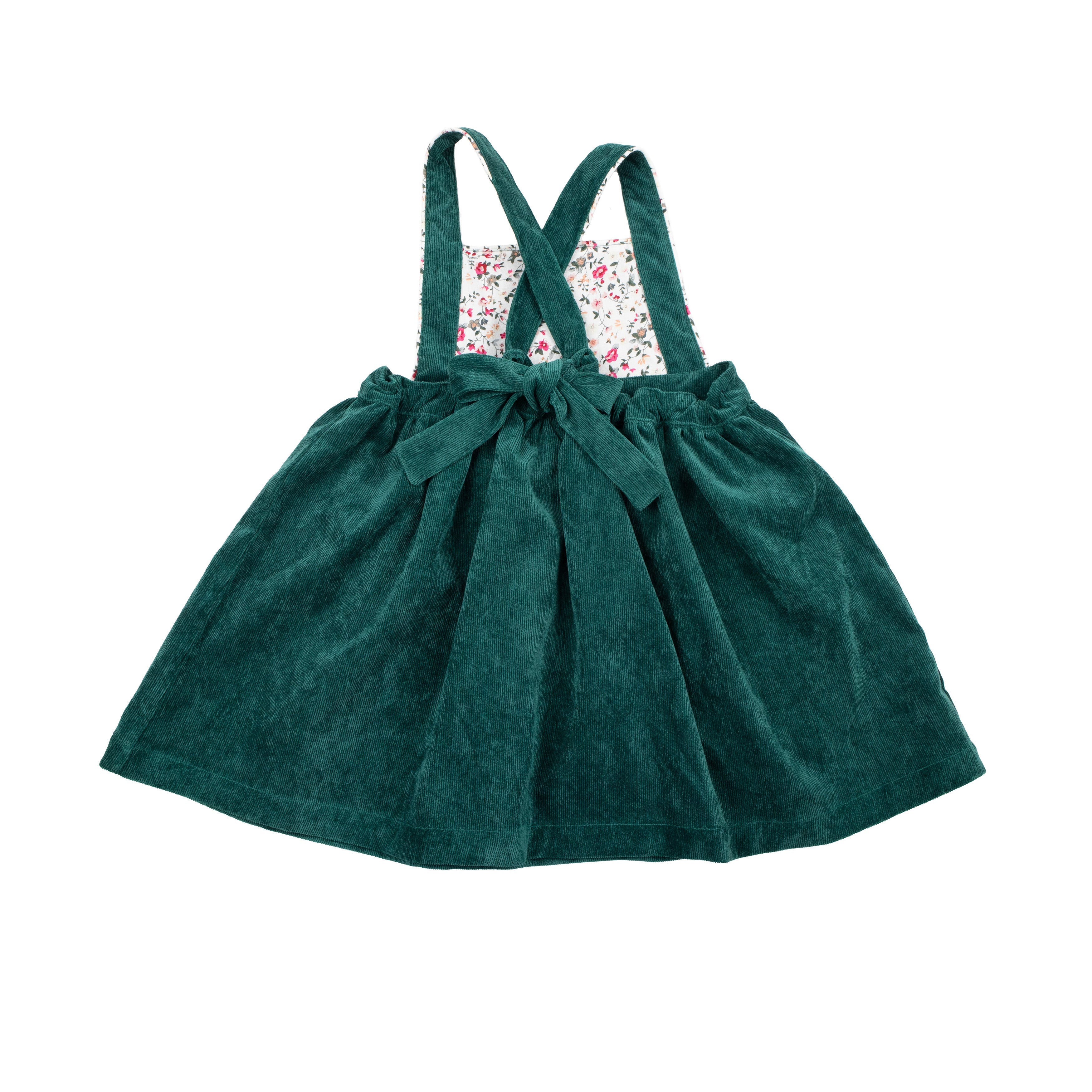 Green Corduroy Pinafore Dress - Cuclie Green Corduroy Pinafore Dress - Cuclie