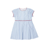 Blue Gingham Pleated Dress, monogram dress, pleated, gingham, preschool outfit, portraits