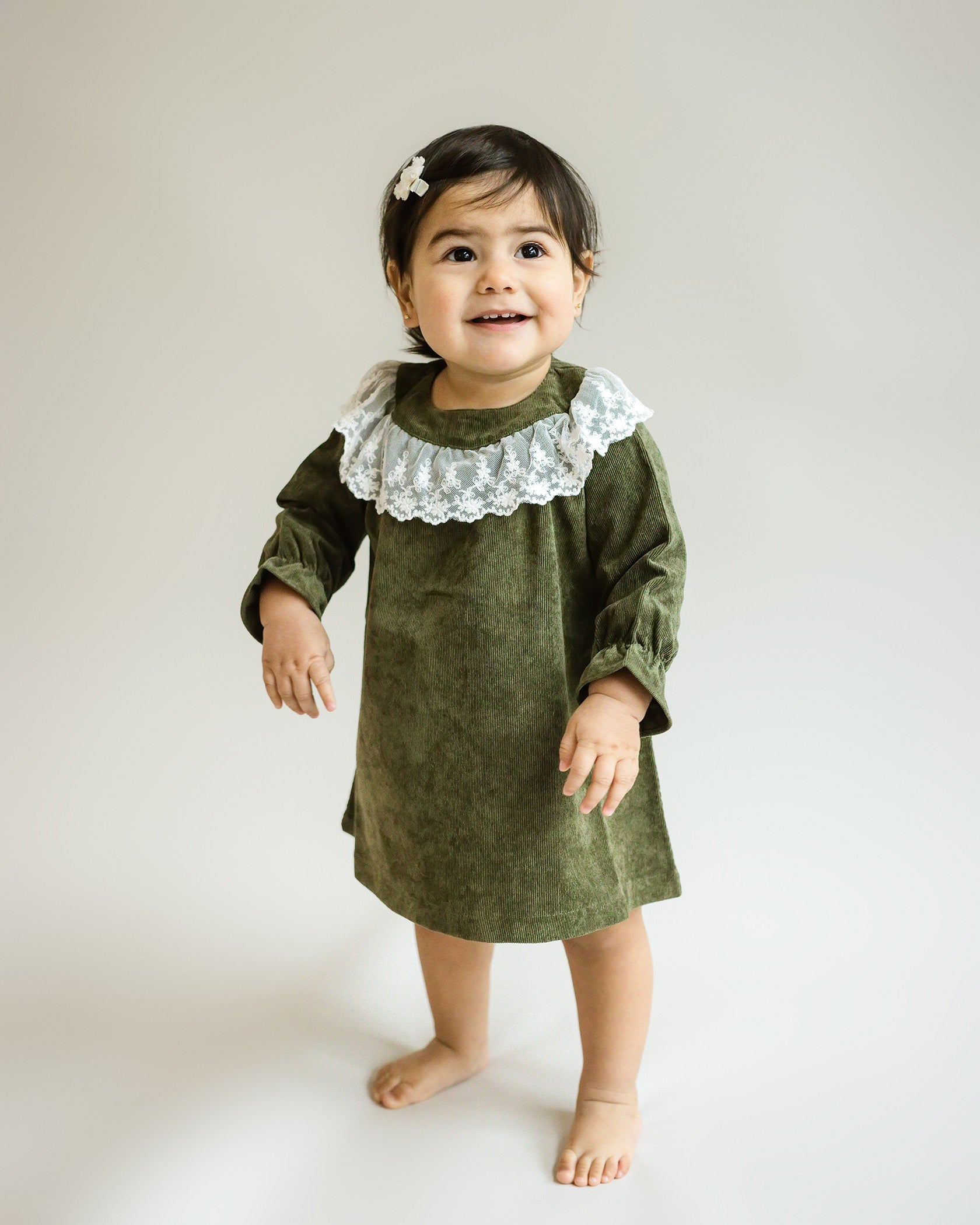 forest green toddler dress Joanna Girls Dress