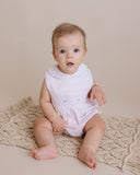 Bow Smocked Bubble Romper, Pink
