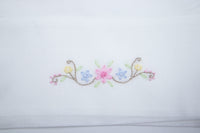 Delicate Floral Batiste Day Gown, White