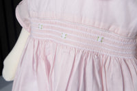 Pink Smocked Batiste Dress