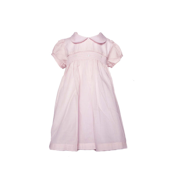 Pink Smocked Batiste Dress