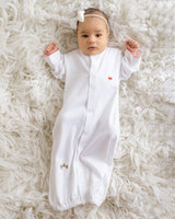 Infant Girl Clothing, Infant Girl Footie, Infant Girl Onesie, Embroidered Infant Clothing, Infant Gown, Day Gown, Take Home Outfit, Convertible Day Gown, Convertible Onesie