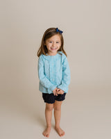 Mint Gingham Ruffle Blouse Set