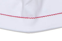 White Hat with Red Trim