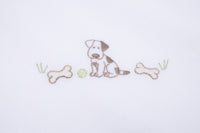 Puppy Receiving Blanket, White