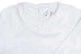 Pointed Collar Long Sleeve Shirt, White