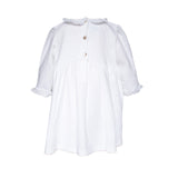 Smocked Pima Cotton Dress, White
