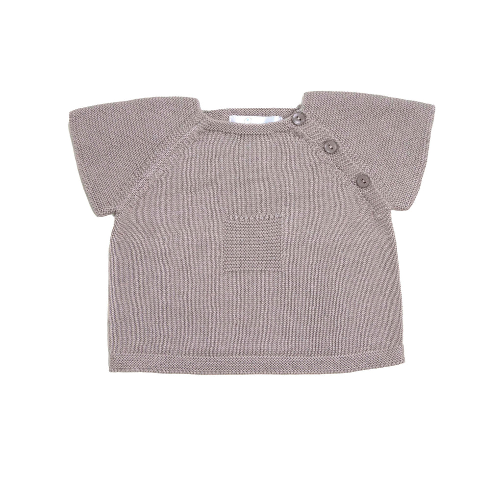 Taupe Summer Knit Top - Cuclie 