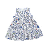 Scalloped Trim Dress, Toddler Girls, Blue Multi