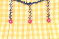 Embroidered Gingham Pleated Dress, Toddler, Yellow